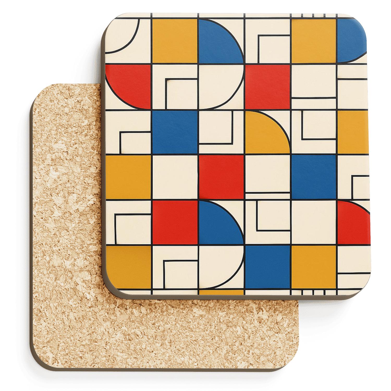 Bauhaus Weave Grid Harmonics coasters for home decor