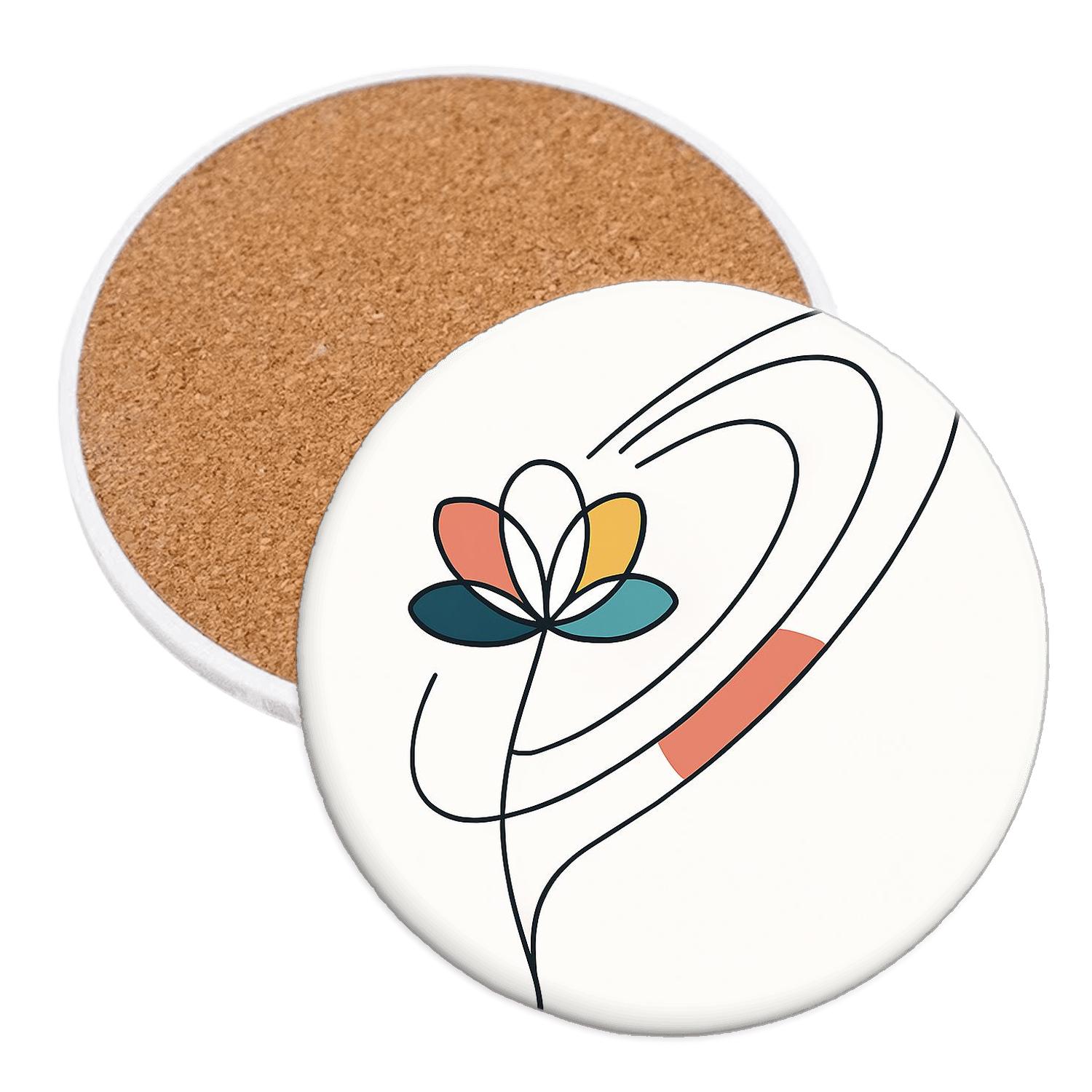 Orbiting Botanica custom engraved coasters