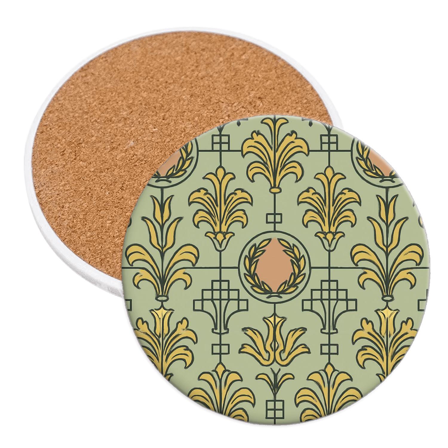 Vienna Secession Laurel Medallions stone coaster collections