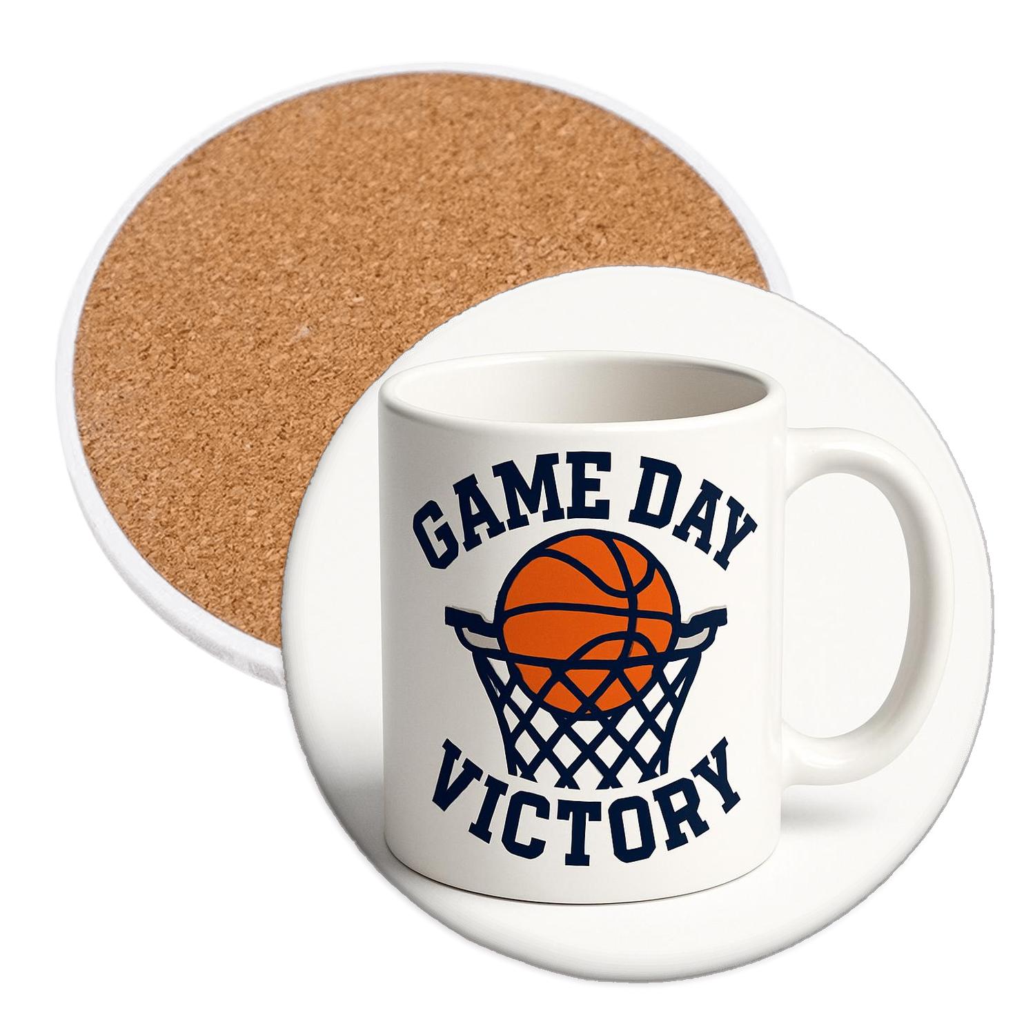 Court Geometry Game Day Basketball Line Art Mug custom engraved coasters
