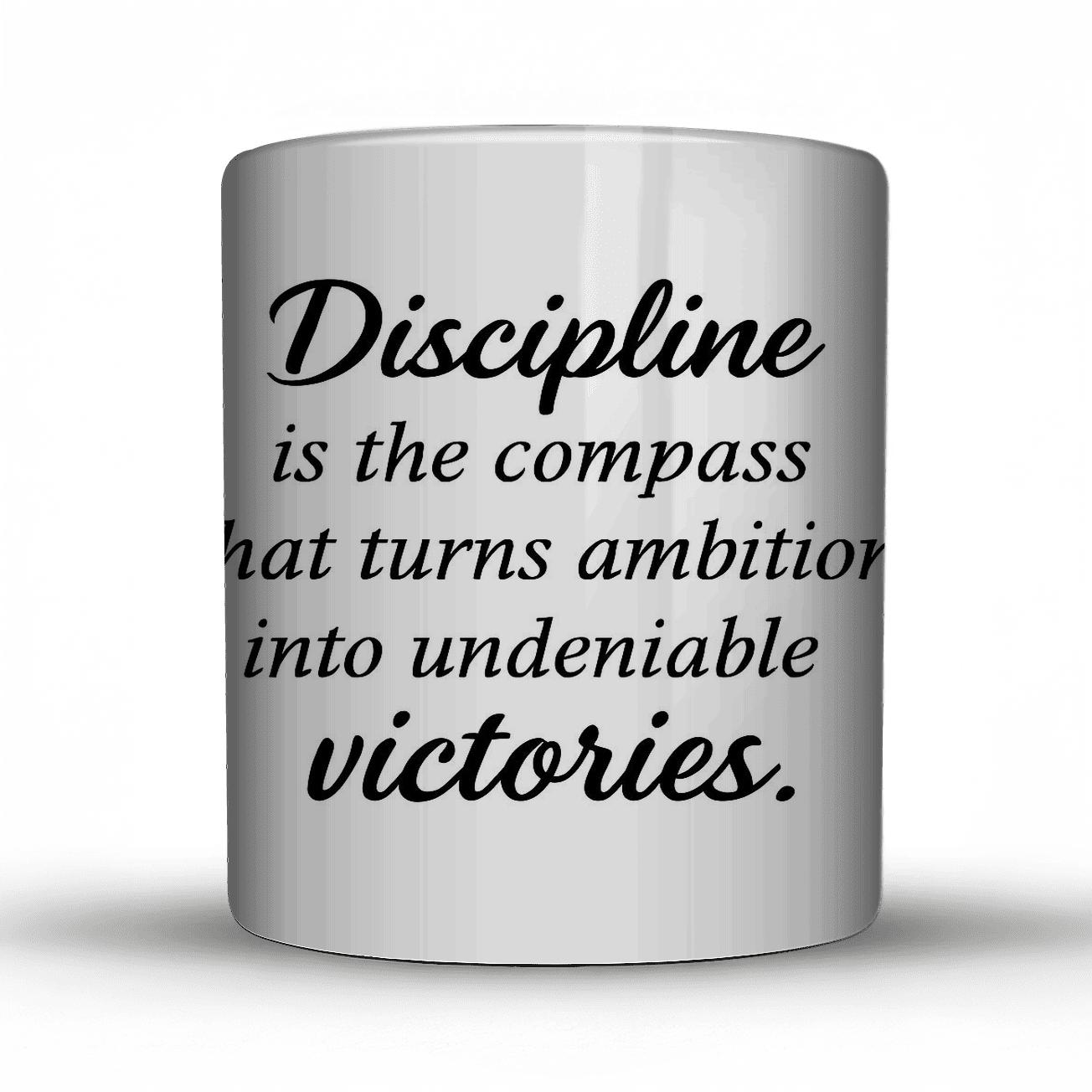Discipline Compass Quote Print insulated thermal mugs