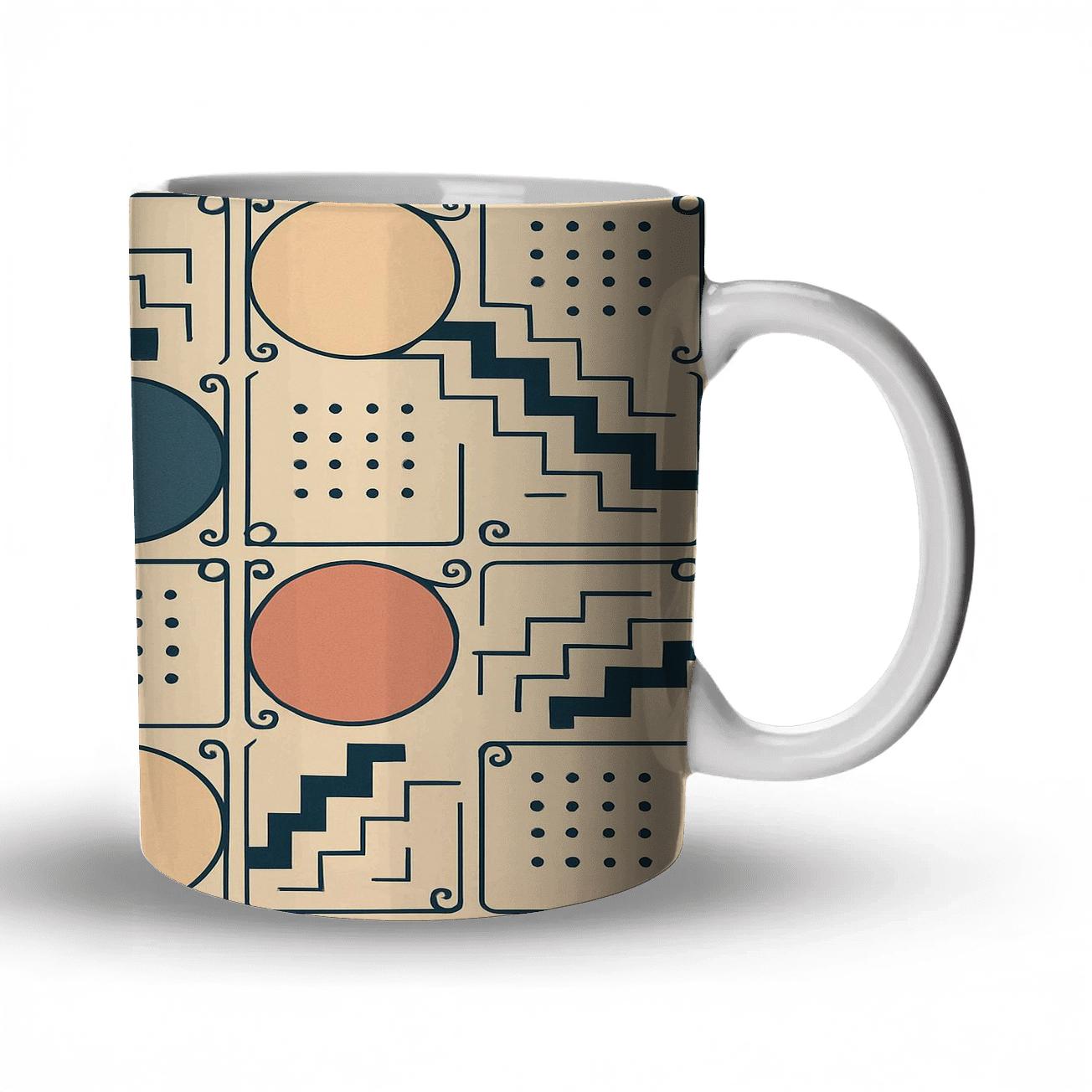 Bauhaus Comet Weave Ornament premium drinkware mugs