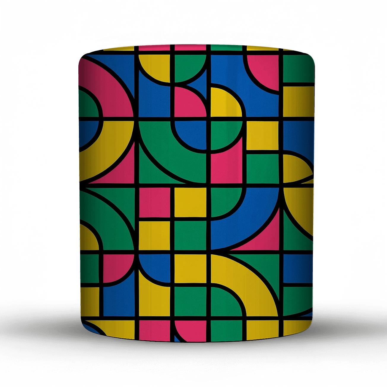 Bauhaus Neon Constellation Weave premium drinkware mugs