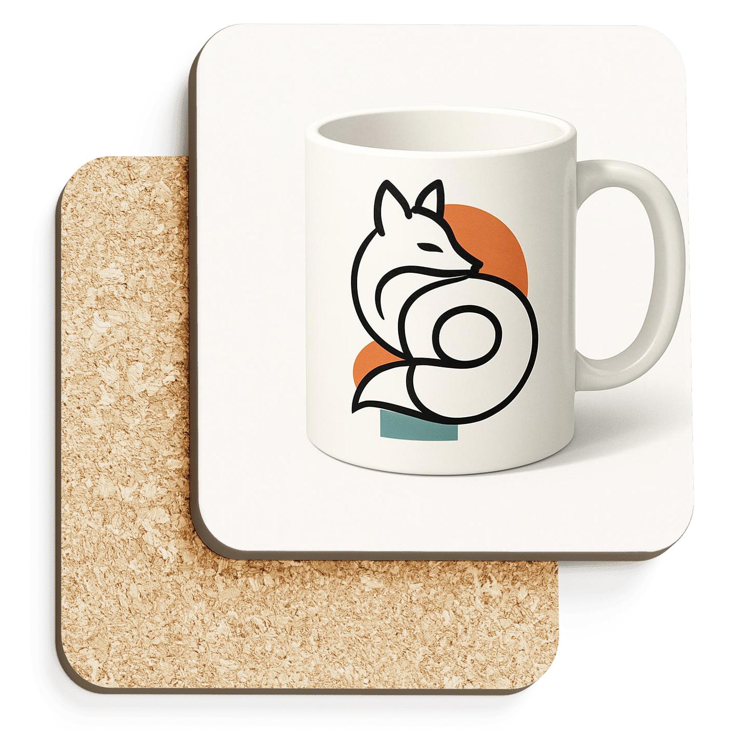 Bauhaus Fox Spiral absorbent drink coasters