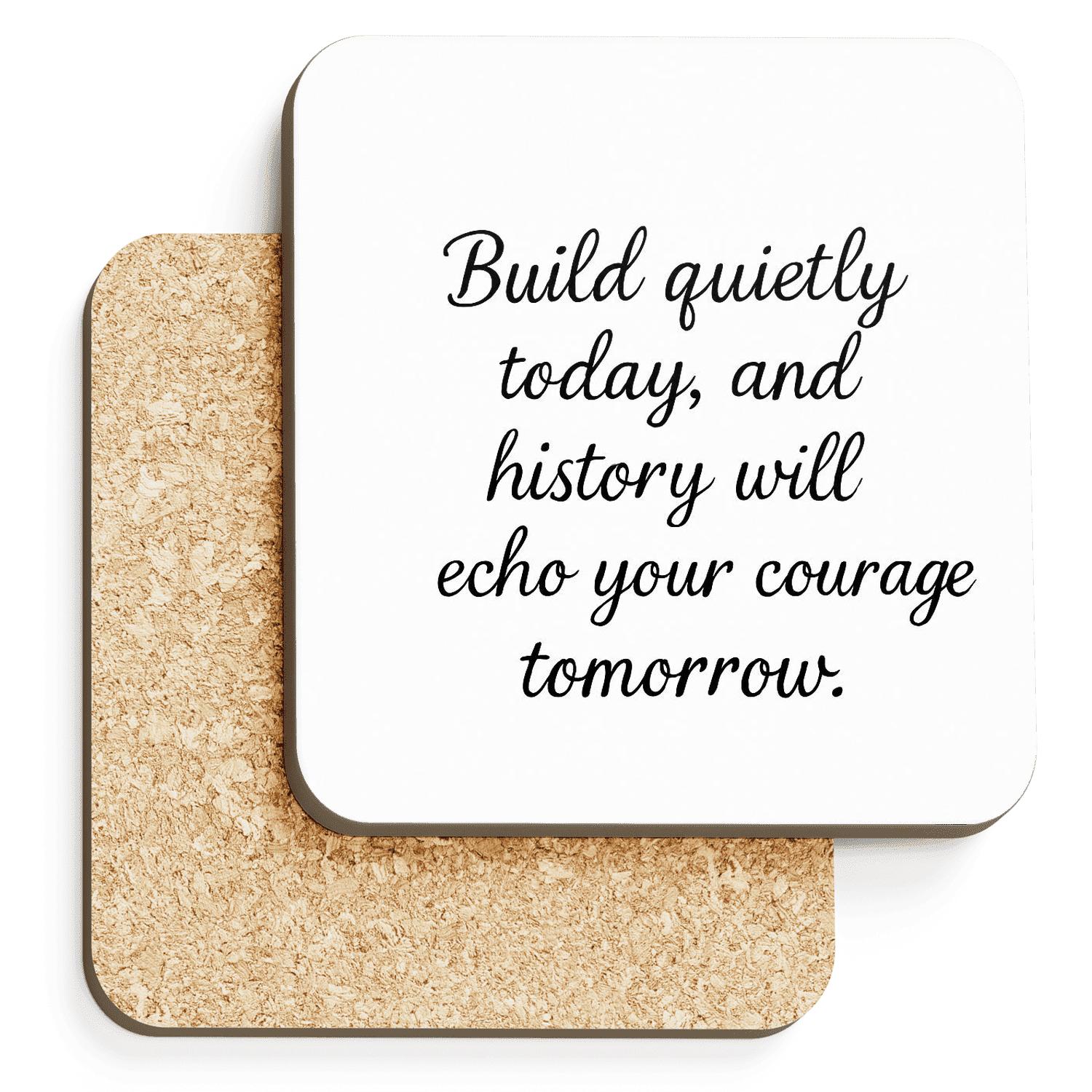Quiet Work Loud Legacy cork coaster sets