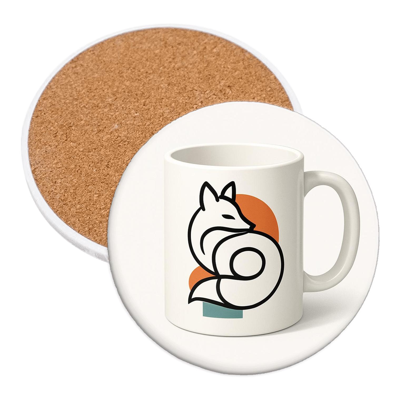 Bauhaus Fox Spiral absorbent drink coasters