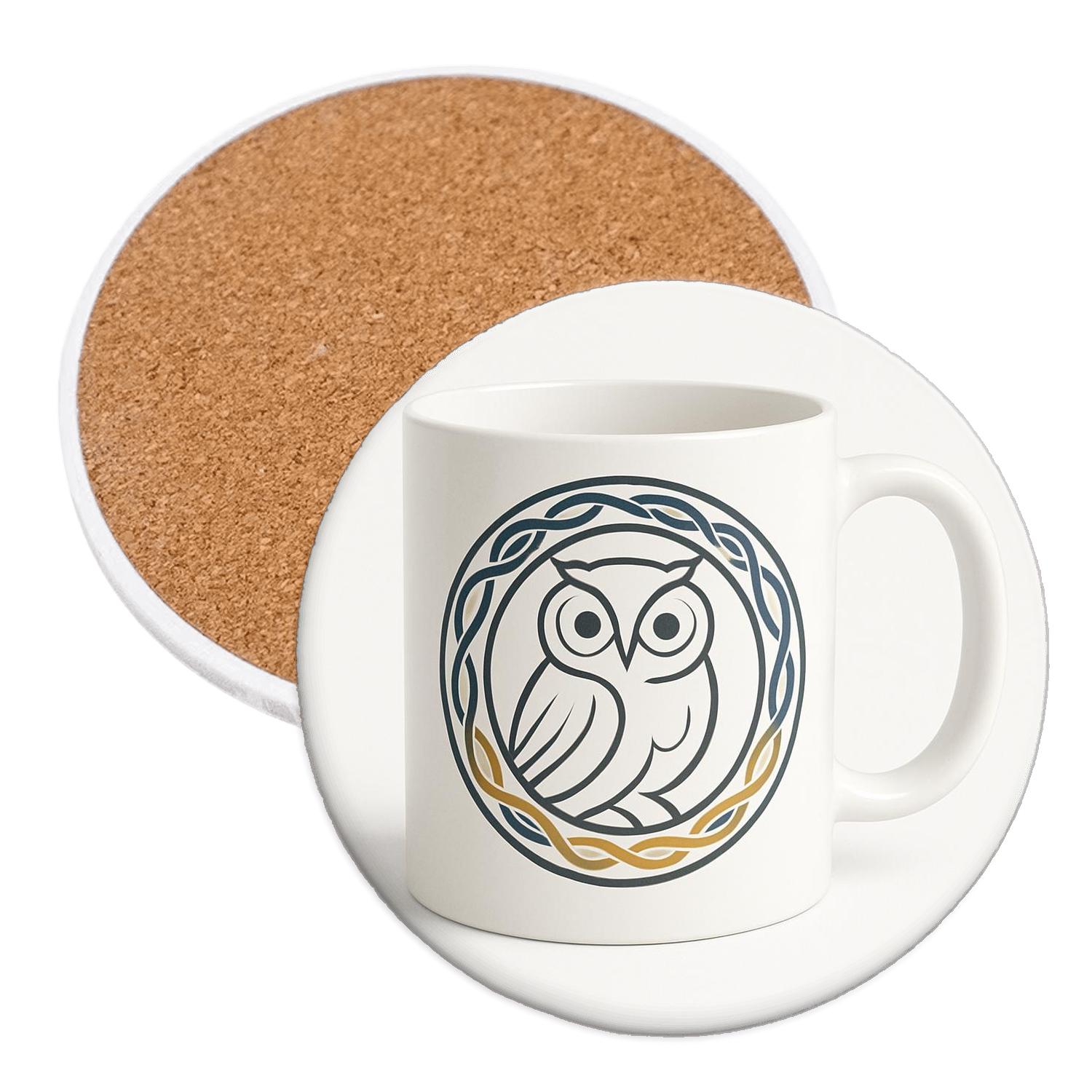 Ainu Owl Night Weave elegant tabletop coasters