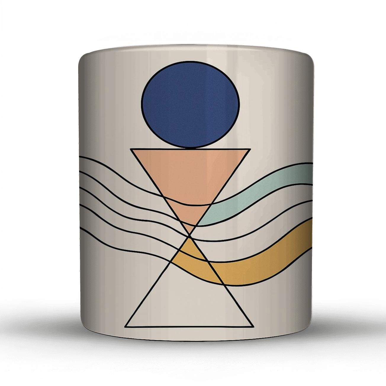 Geometric Tide Contours custom printed mugs