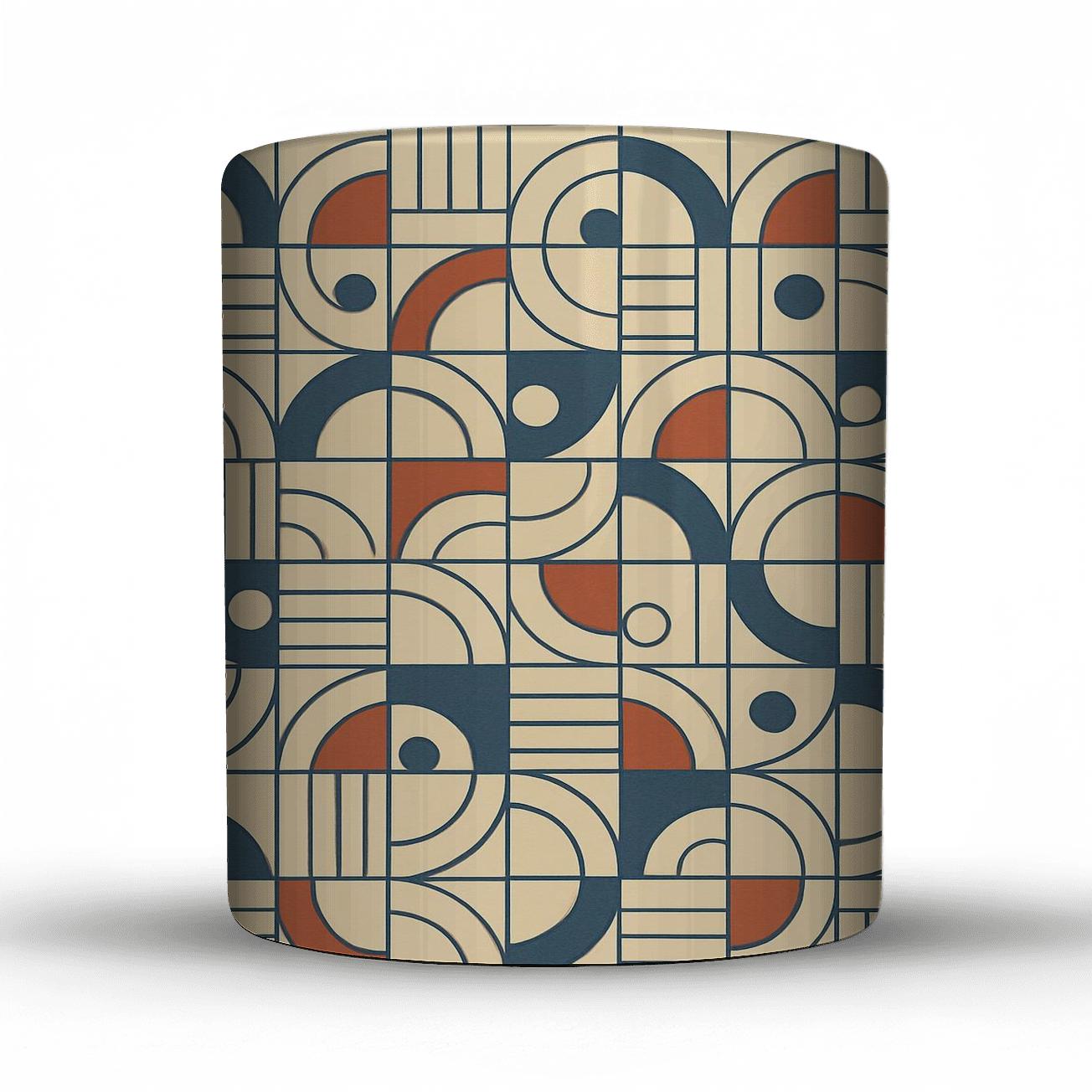 Bauhaus Comet Weave Ornamental Grid insulated thermal mugs