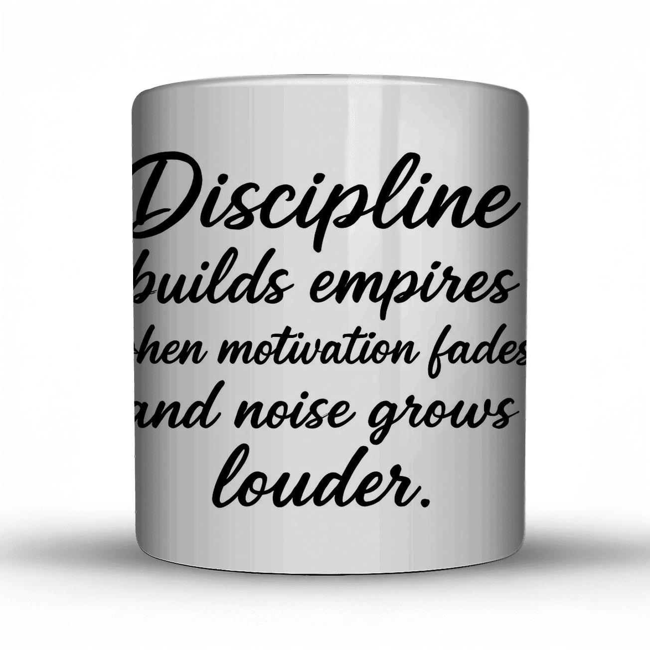 Discipline Builds Empires premium drinkware mugs