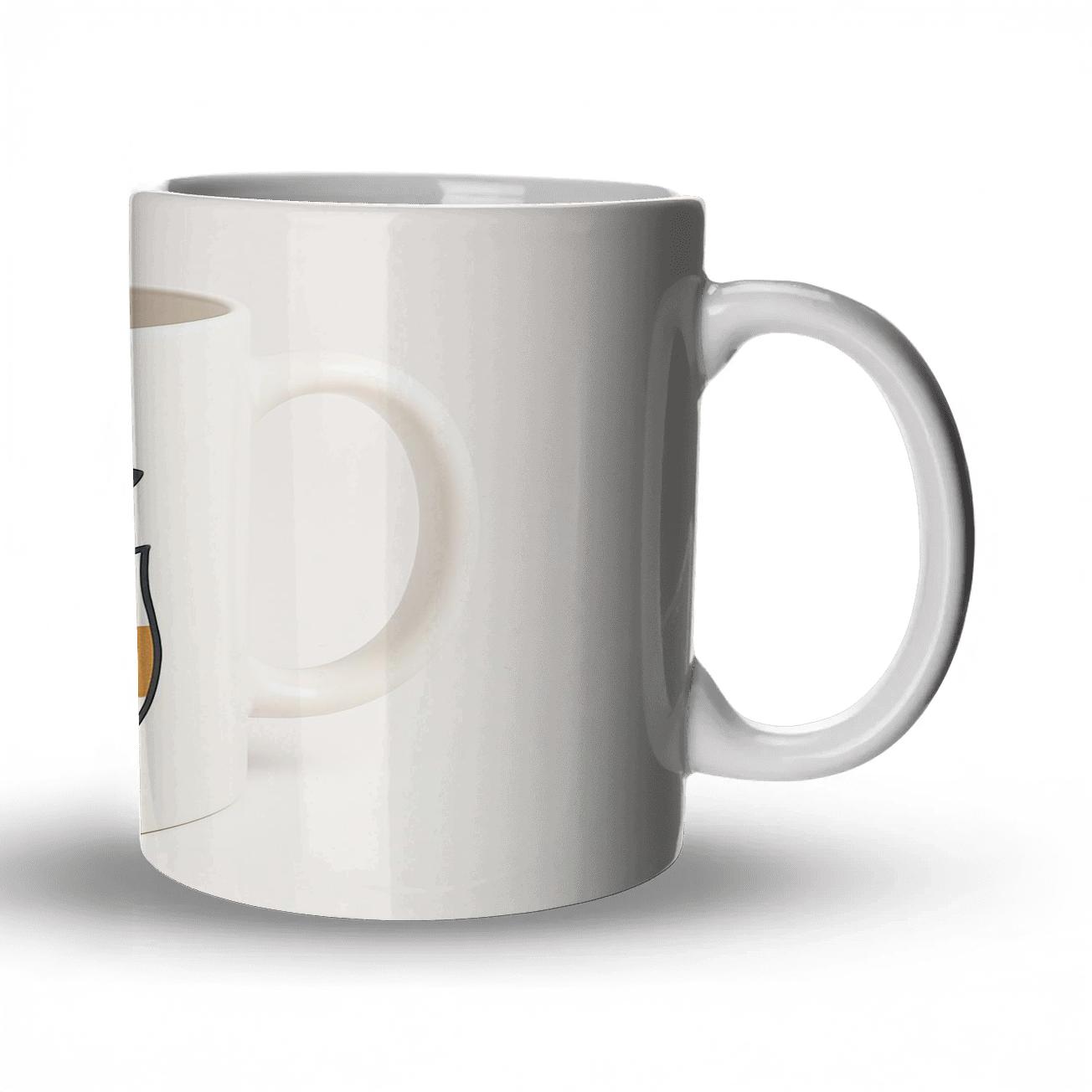 Bauhaus Fox Spiral Mug Line Art travel mugs with handles
