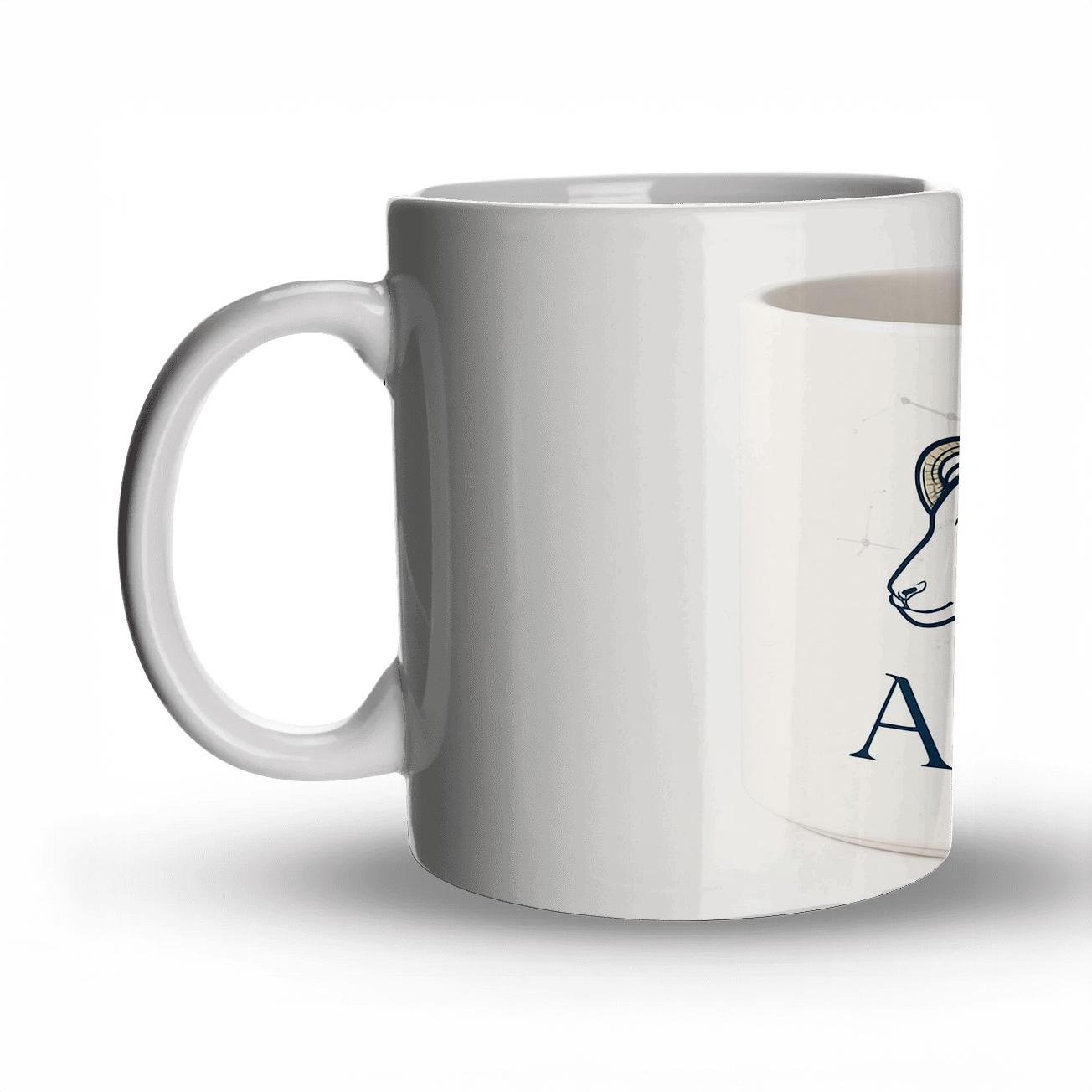 Aries Celestial Ram Line Art novelty coffee mugs