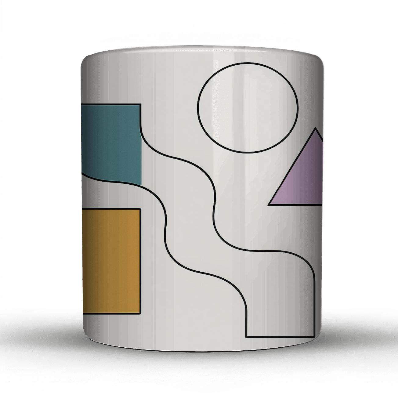 Orbiting Geometry And Riverline Form personalized mugs