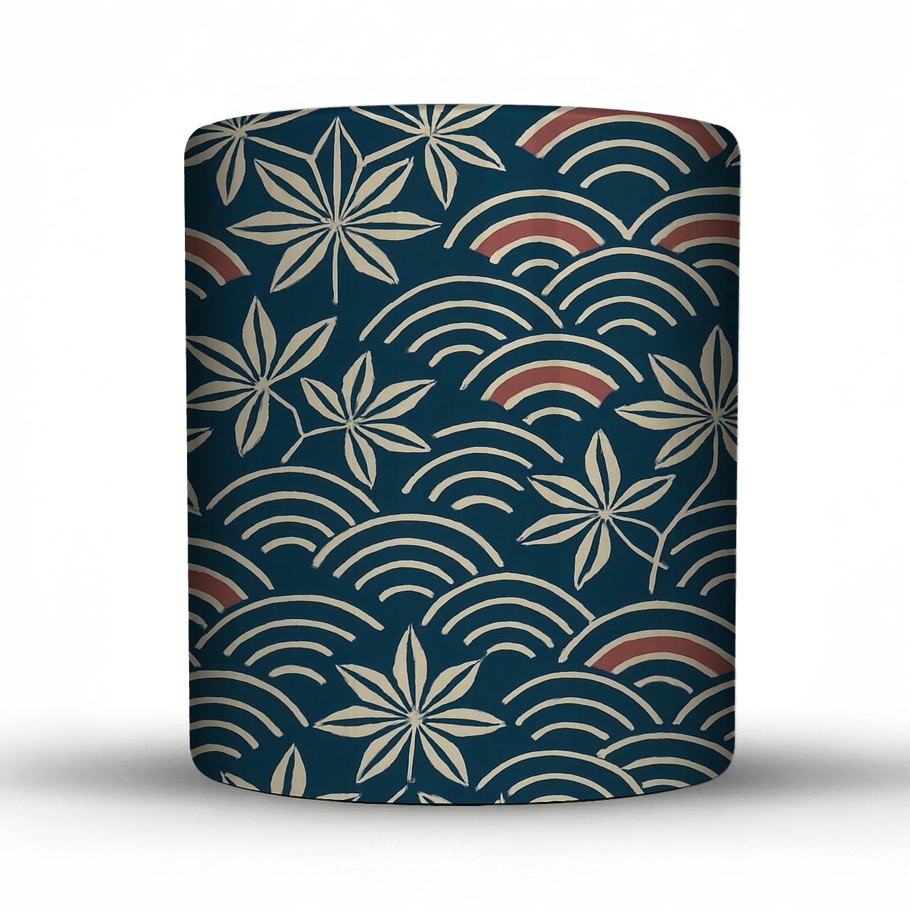 Katazome Stargazer Crest Pattern decorative mug sets