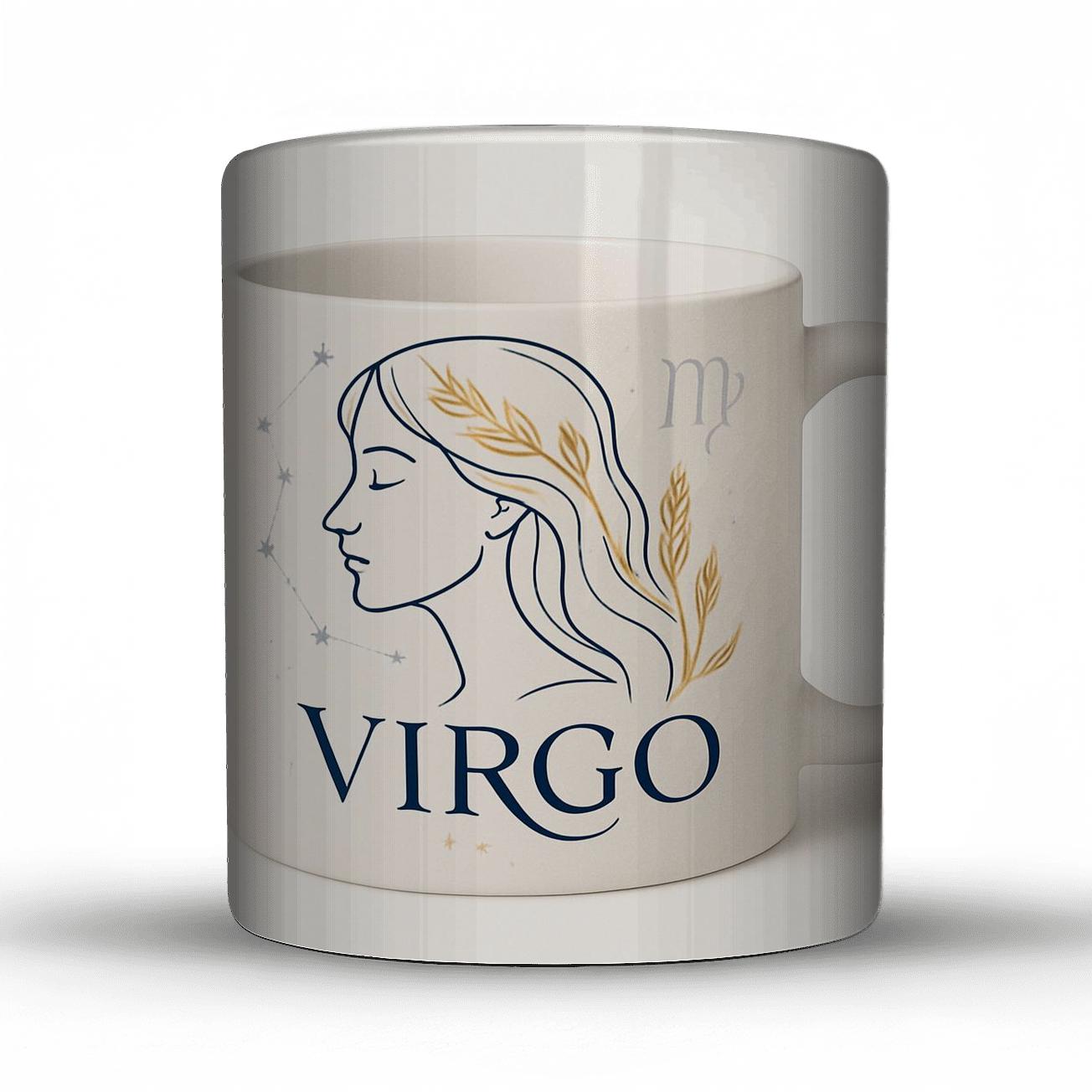 Virgo Astral Maiden Line Art insulated thermal mugs