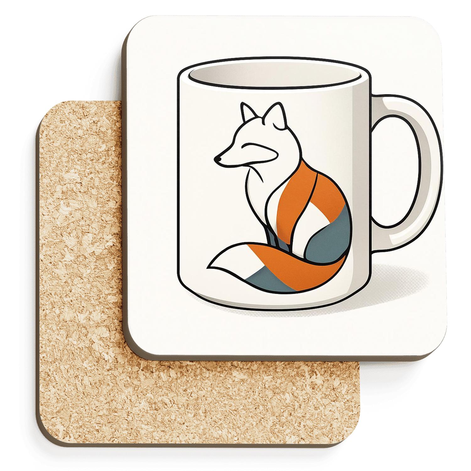 Bauhaus Arctic Fox Ribbon coasters for home decor