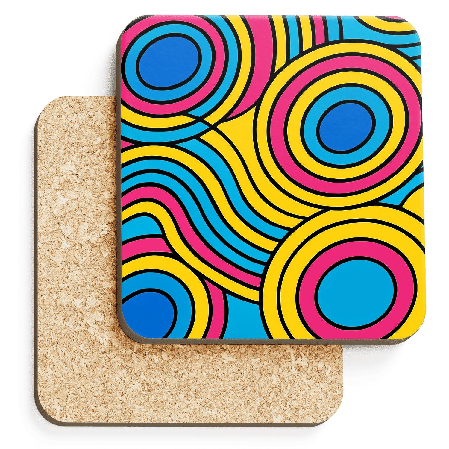 Concretist Op Orbit Lines elegant tabletop coasters