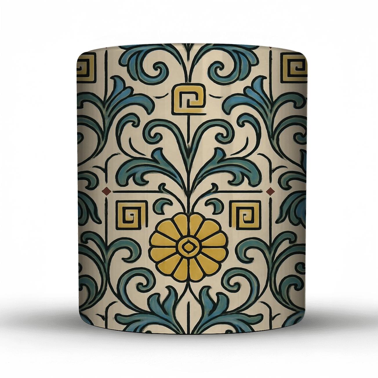 Vienna Secession Rosette Lattice personalized mugs