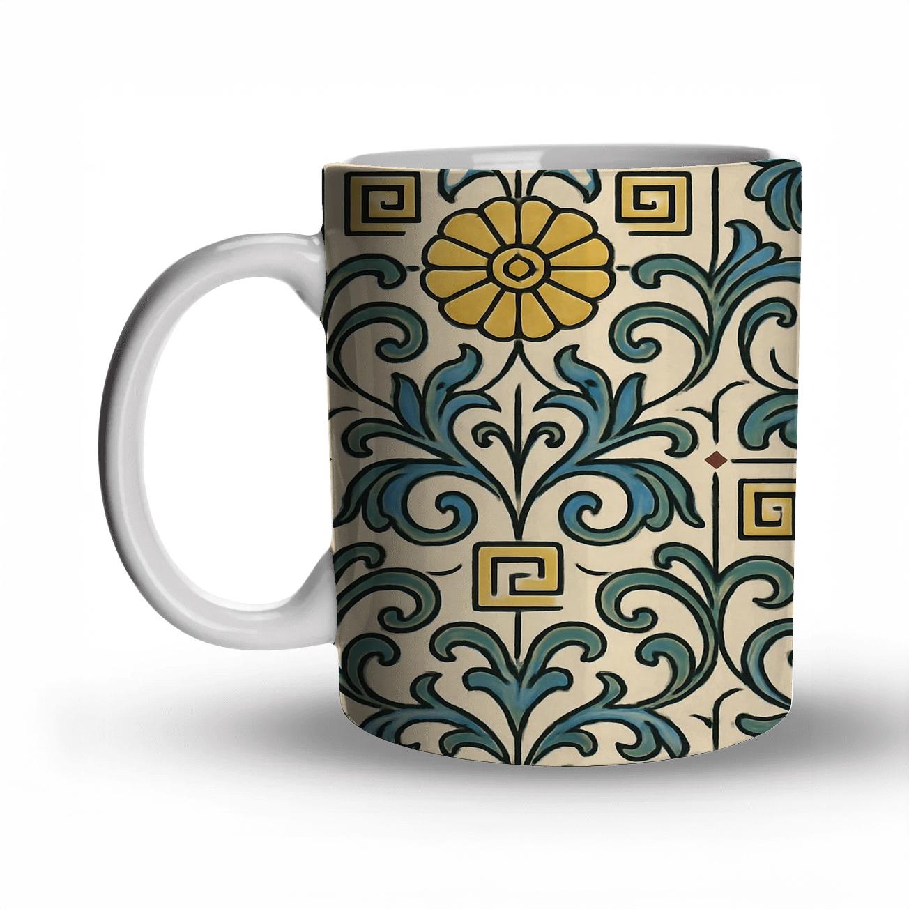 Vienna Secession Rosette Lattice personalized mugs