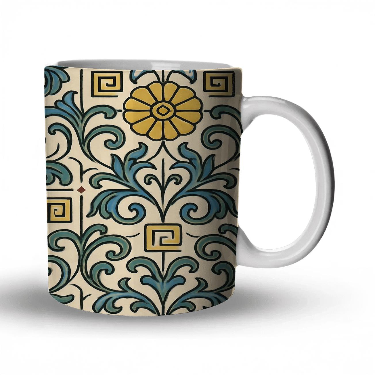 Vienna Secession Rosette Lattice personalized mugs