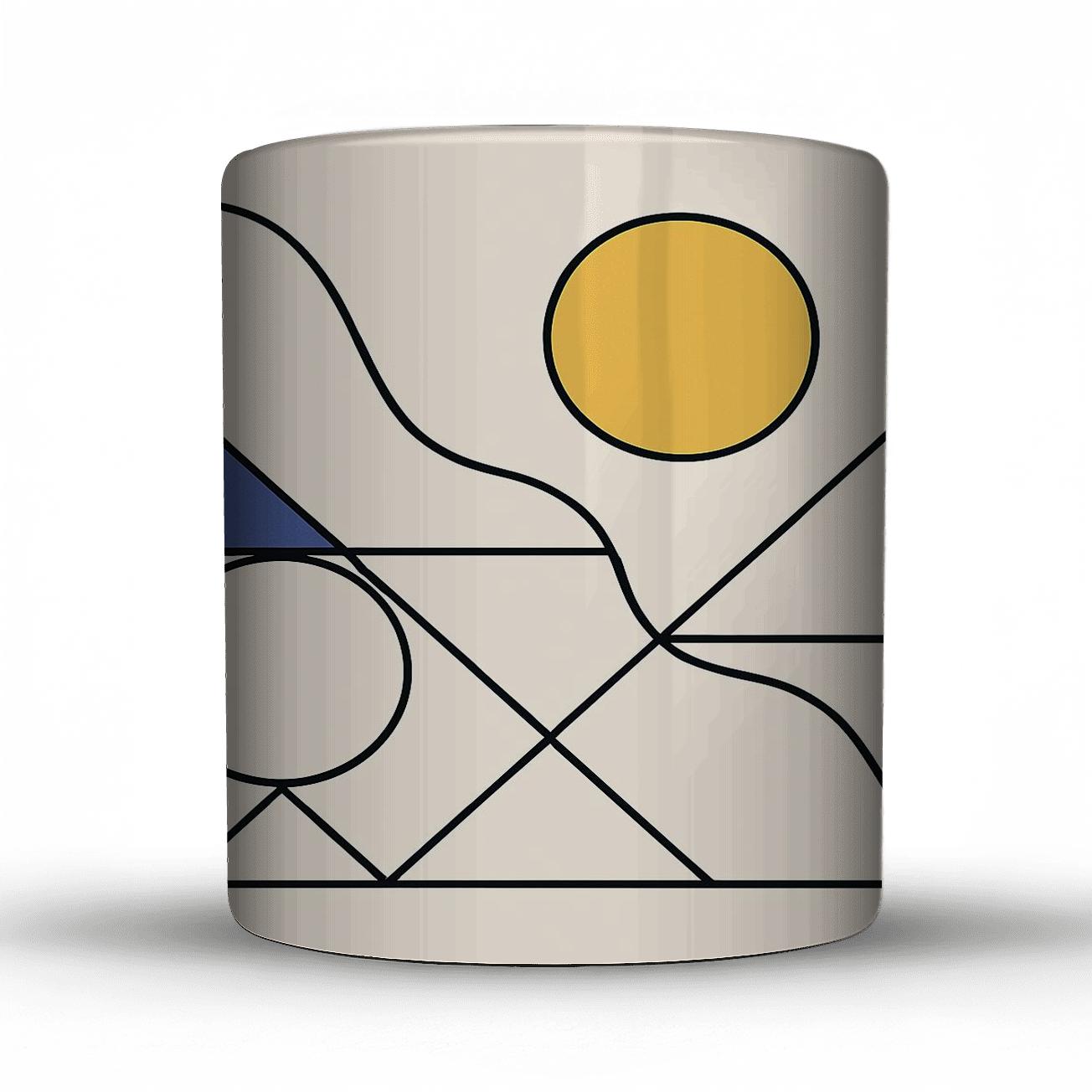 Tidal Geometry Abstract Form premium drinkware mugs