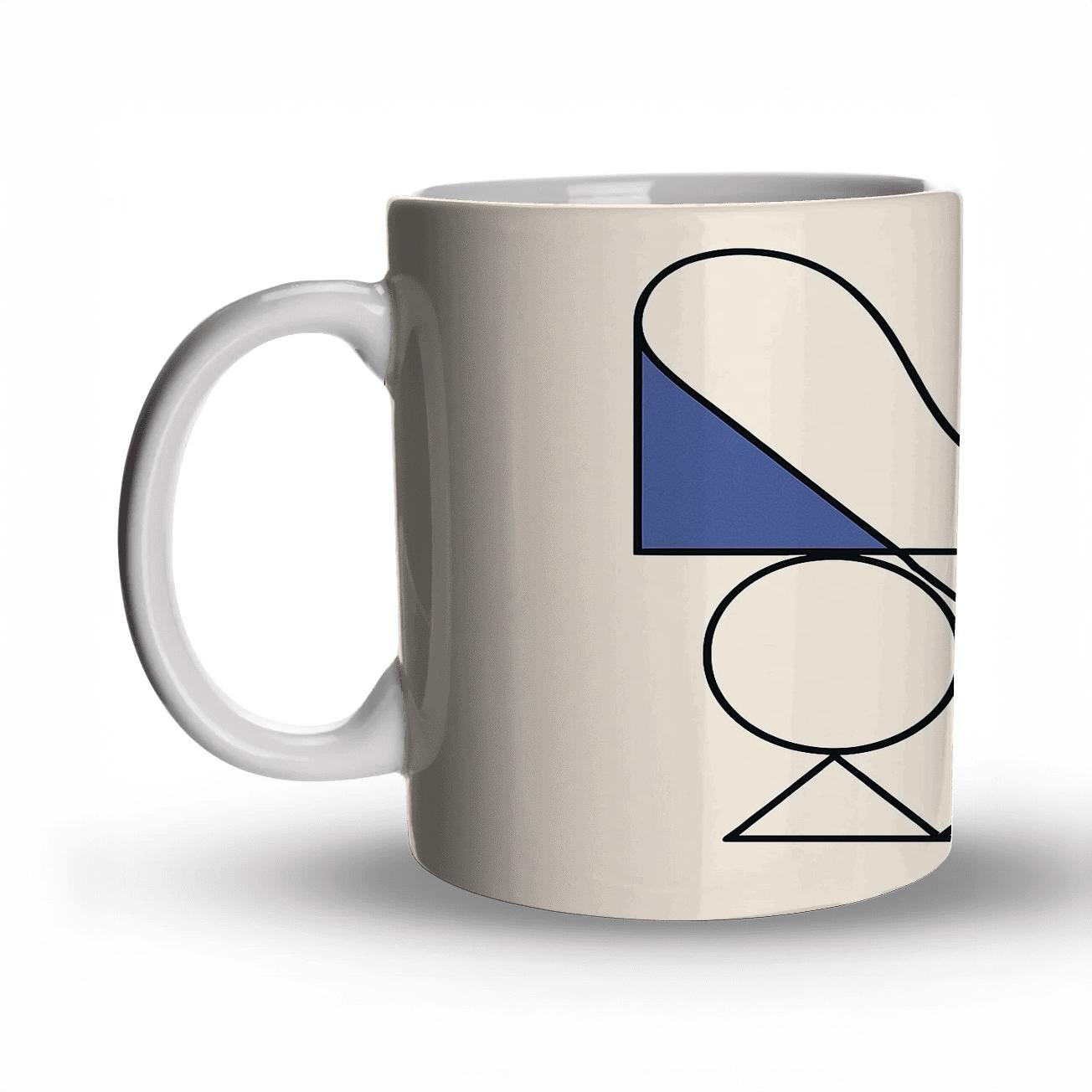 Tidal Geometry Abstract Form premium drinkware mugs