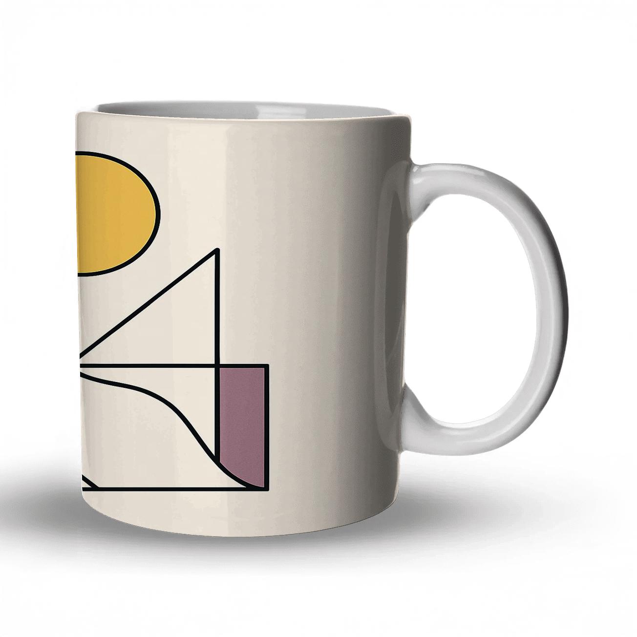 Tidal Geometry Abstract Form premium drinkware mugs