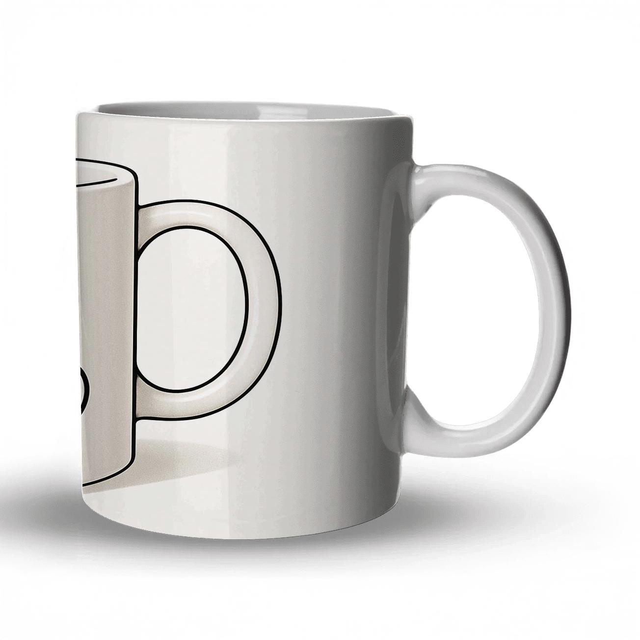 Art Nouveau Fox Scrollwork Mug personalized mugs