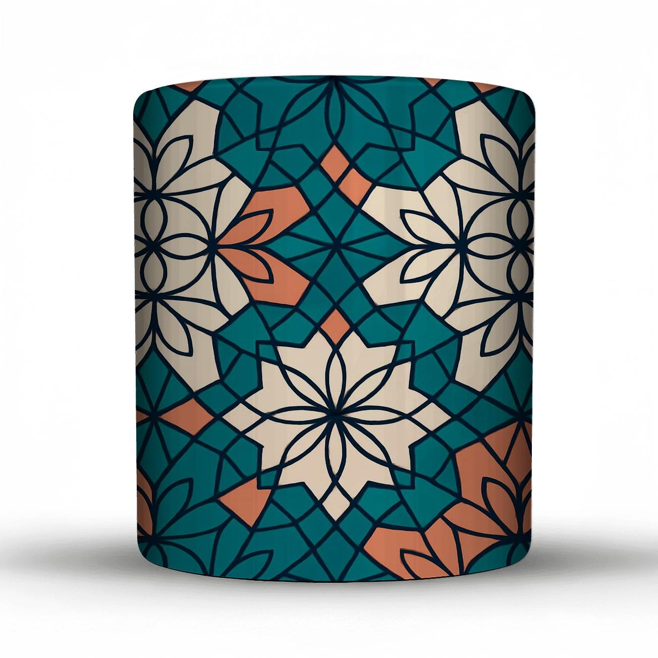 Zellige Quasicrystal Rosette In Penrose Harmony personalized mugs