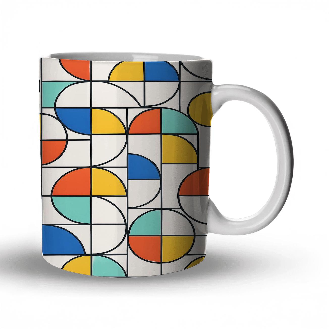 Bauhaus Neon Weave Study decorative mug sets