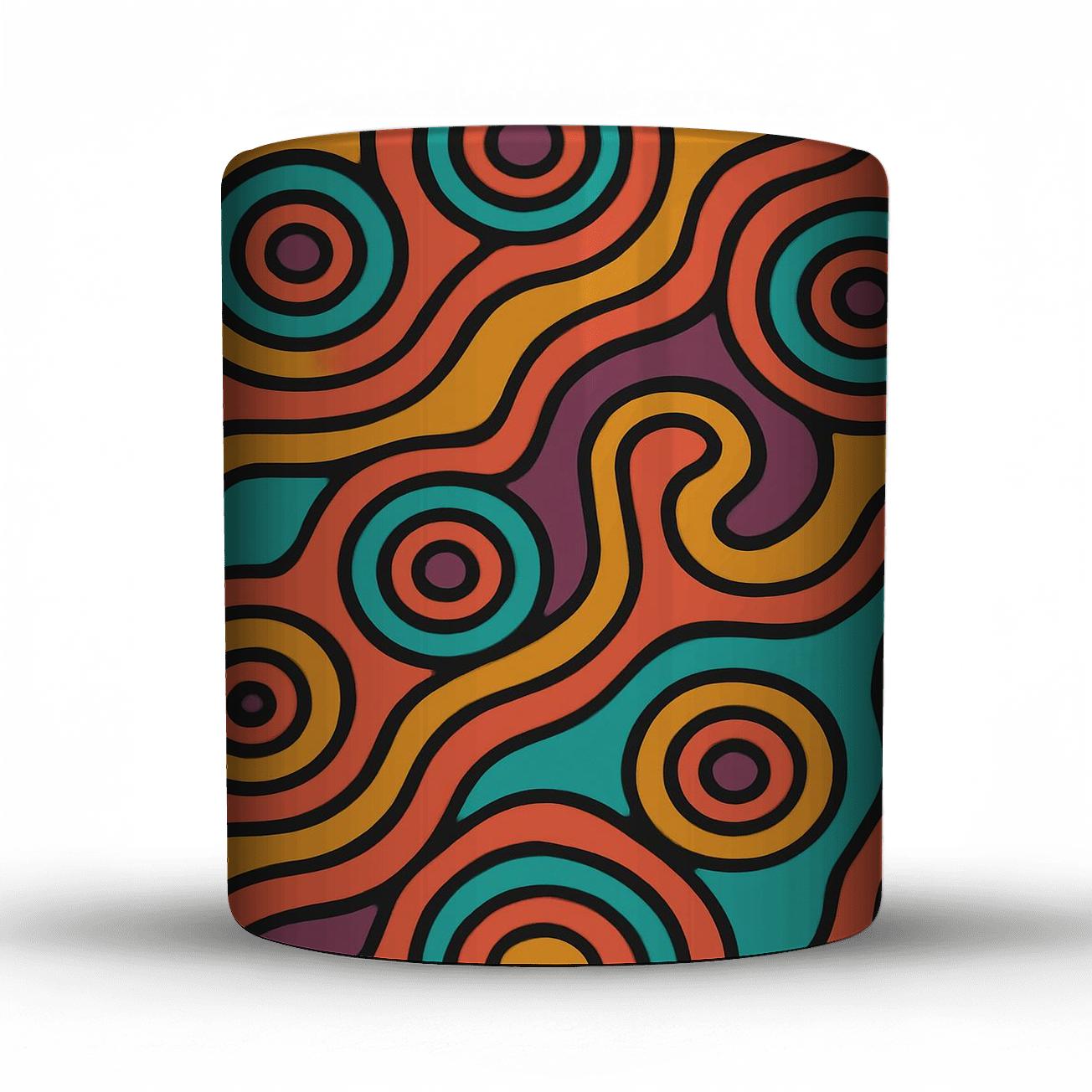 Uluru Songline Ornamental Pulse novelty coffee mugs