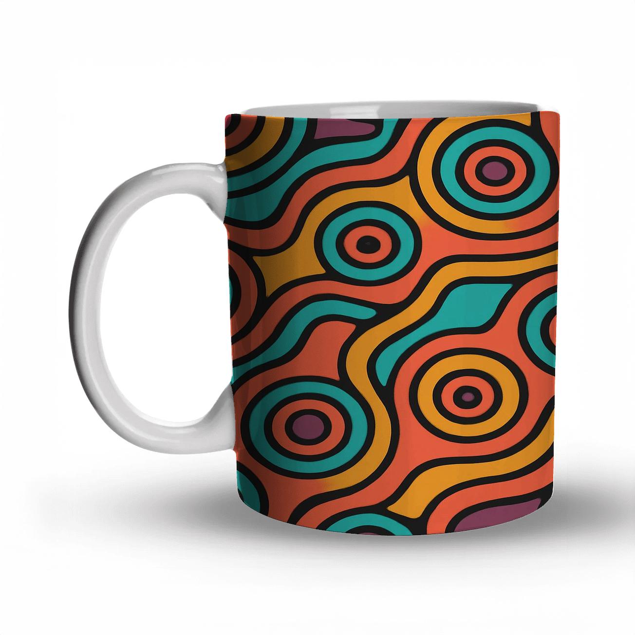 Uluru Songline Ornamental Pulse novelty coffee mugs