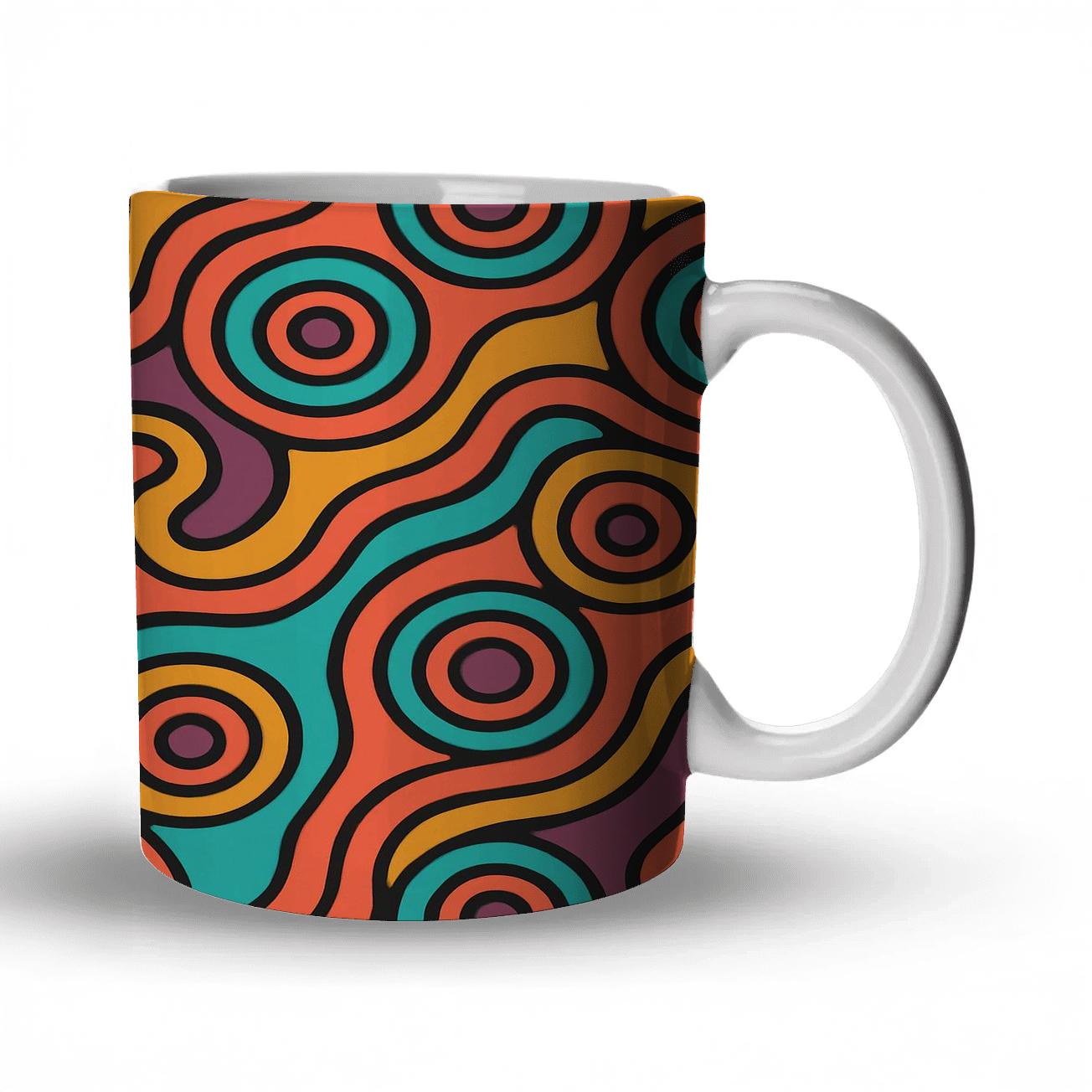 Uluru Songline Ornamental Pulse novelty coffee mugs