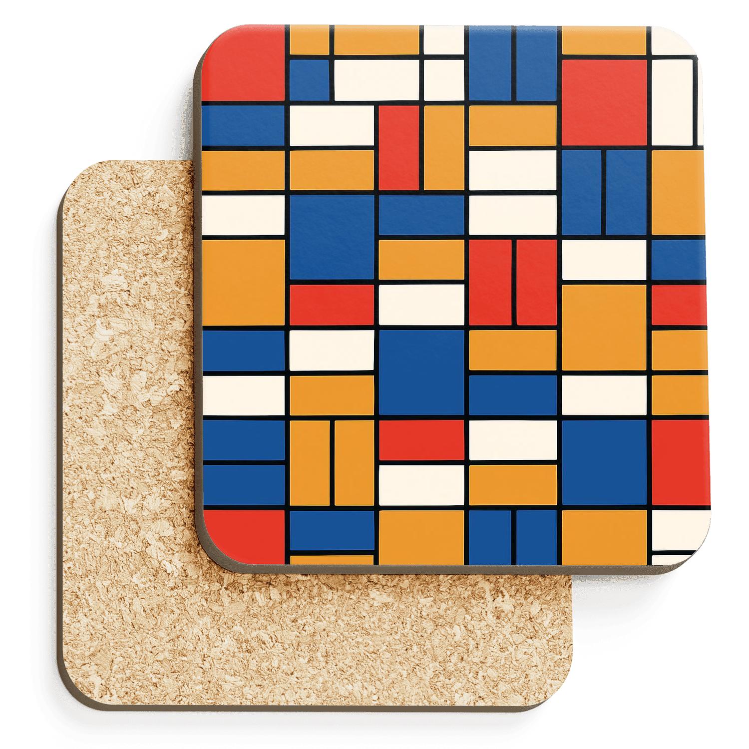 De Stijl Star Lattice stone coaster collections