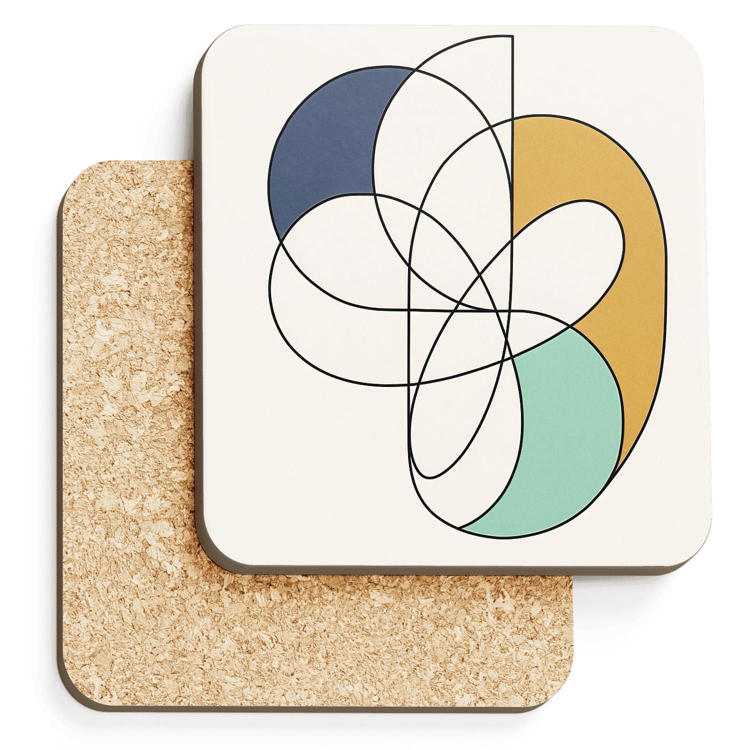 Orbital Geometry Current absorbent drink coasters