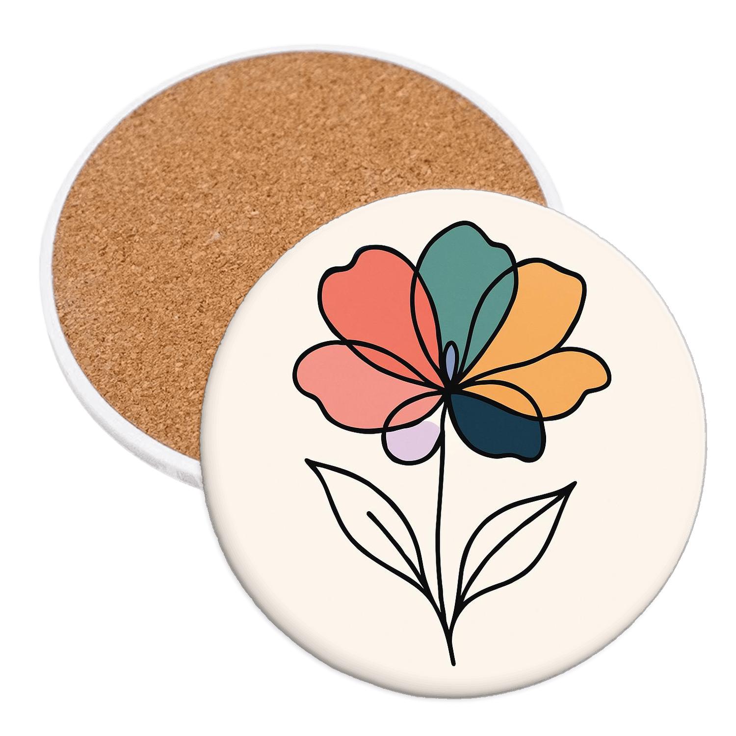 Solar Bloom Line Study stone coaster collections