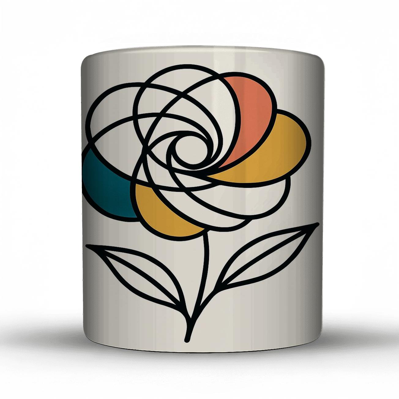 Petal Orbit Bloom custom printed mugs
