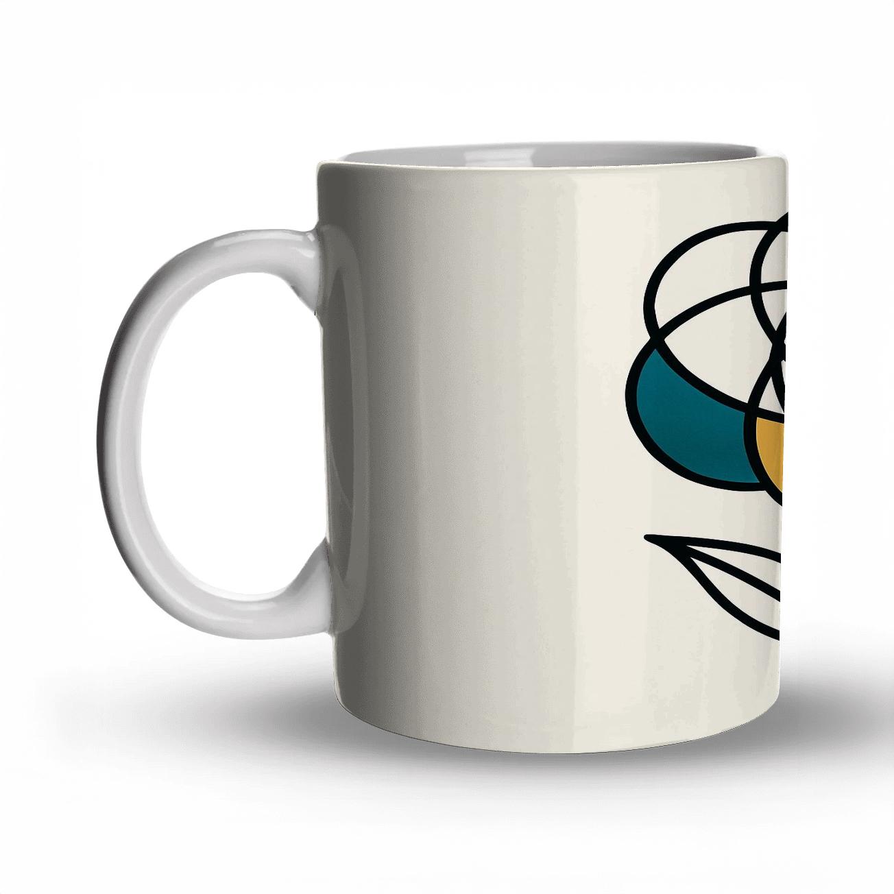 Petal Orbit Bloom custom printed mugs