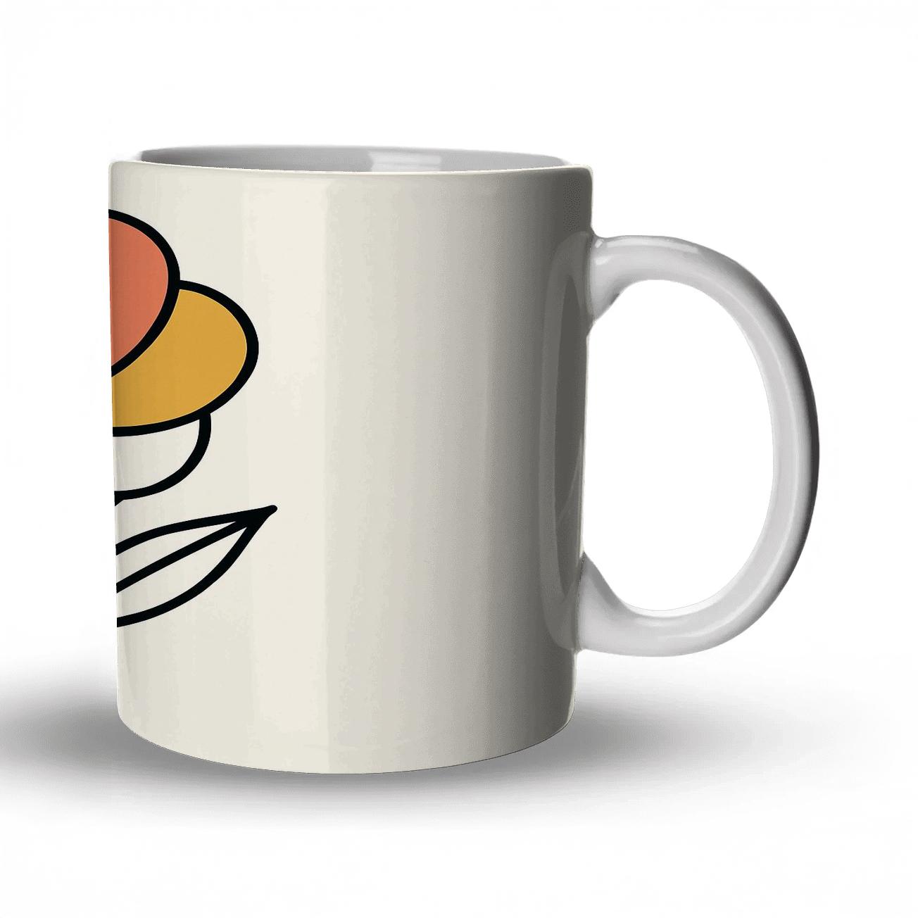 Petal Orbit Bloom custom printed mugs