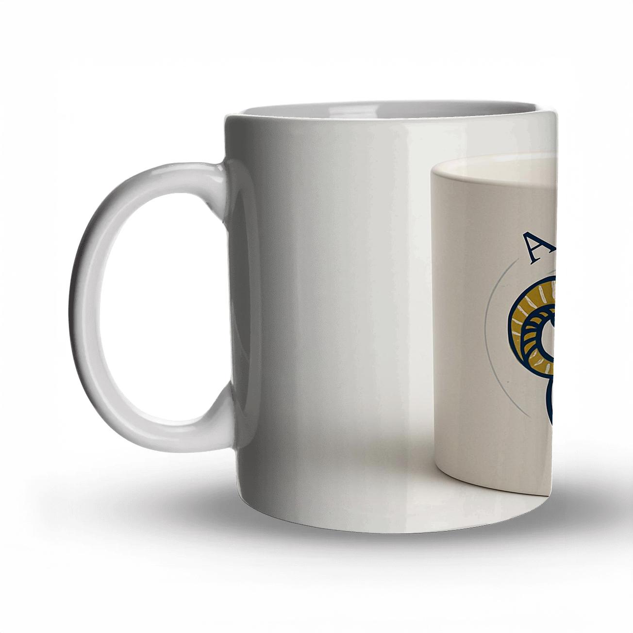 Aries Celestial Ram Foil Line Art Mug Design insulated thermal mugs