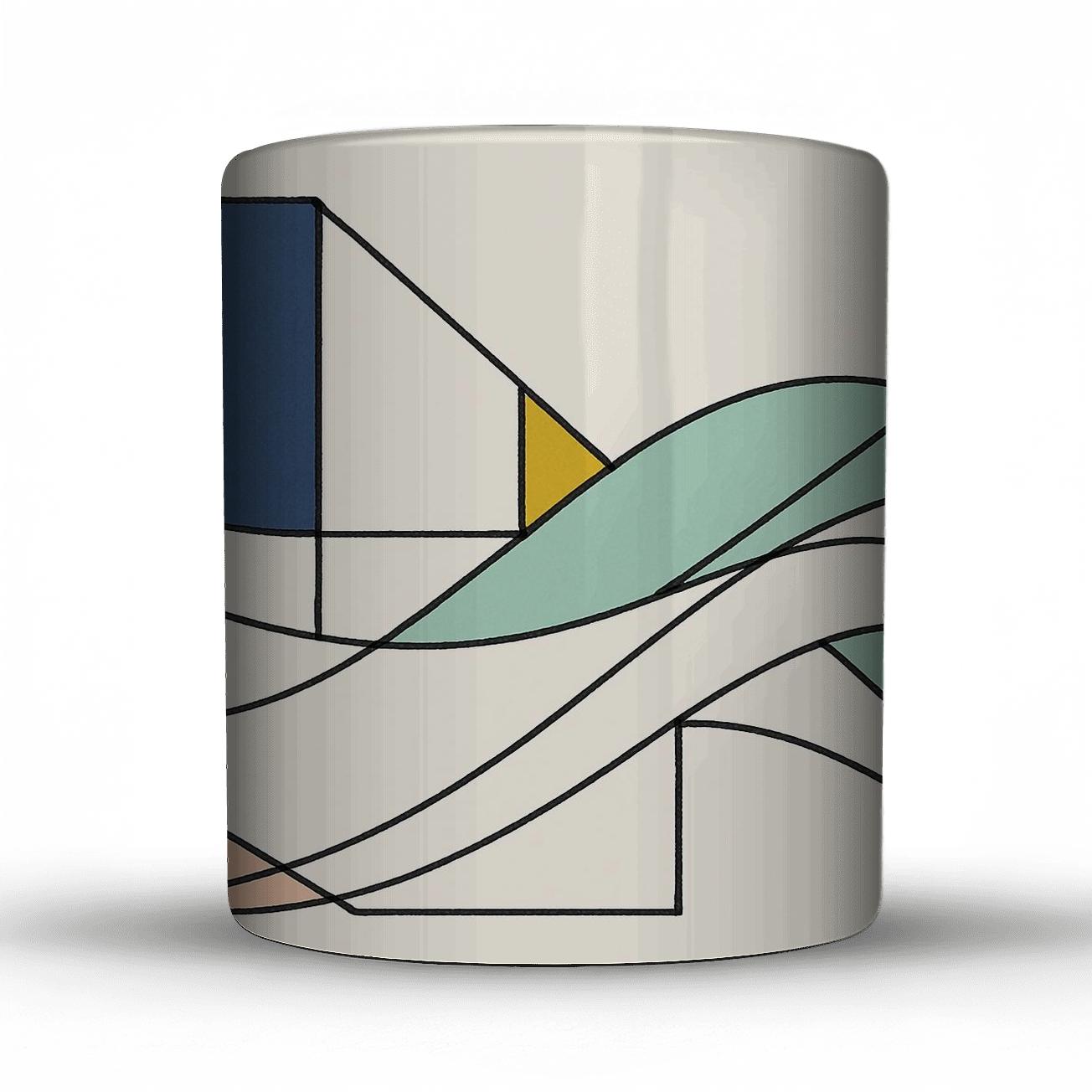 Tectonic Geometry Wave gift mugs for occasions