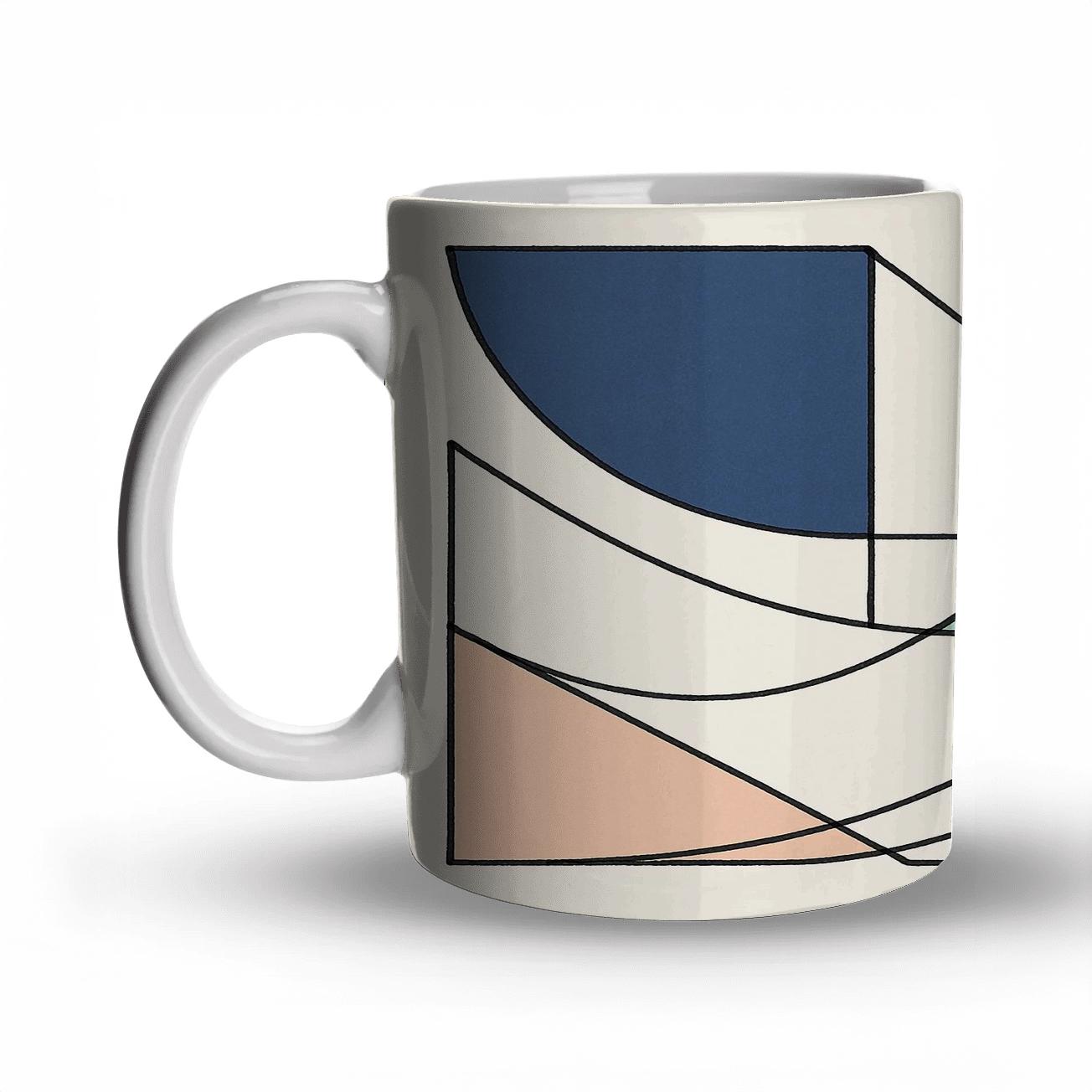 Tectonic Geometry Wave gift mugs for occasions
