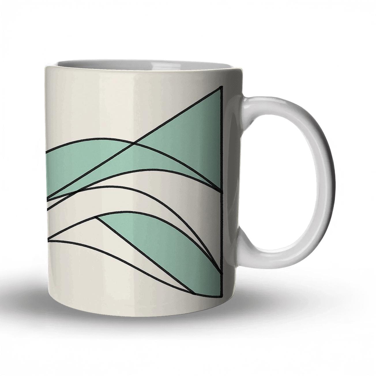 Tectonic Geometry Wave gift mugs for occasions