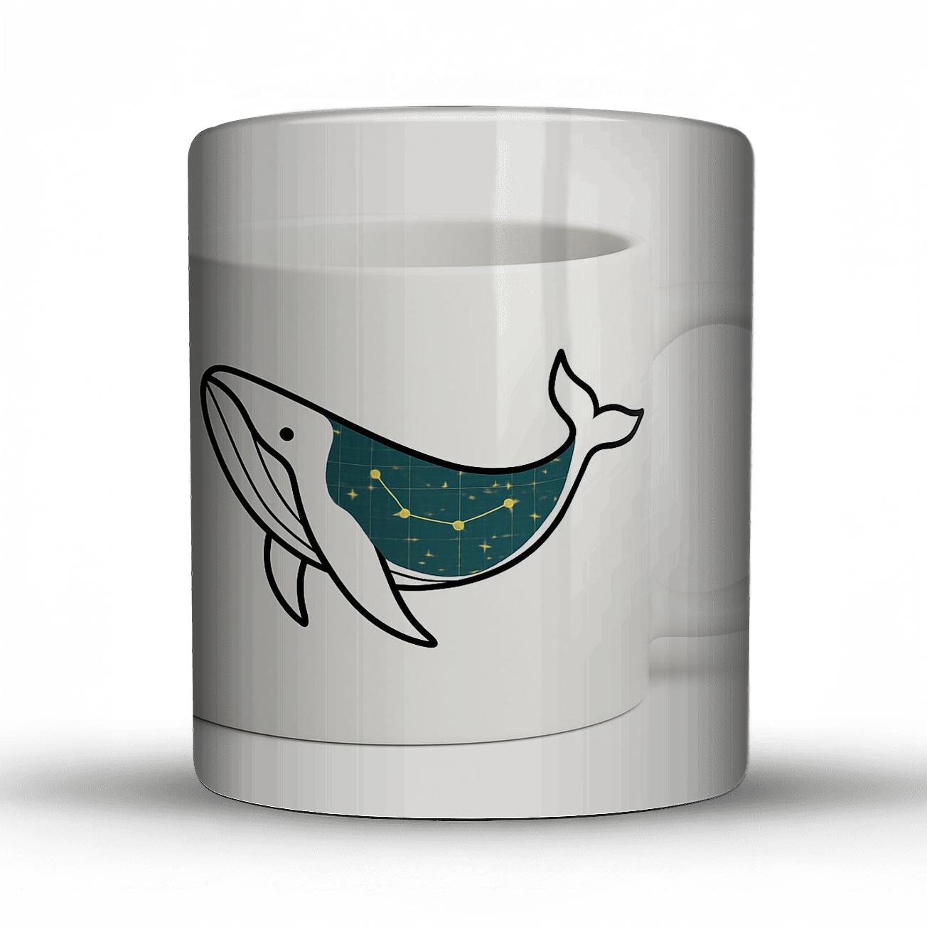 Nordic Inuit Whale Constellation Pattern ceramic coffee mugs