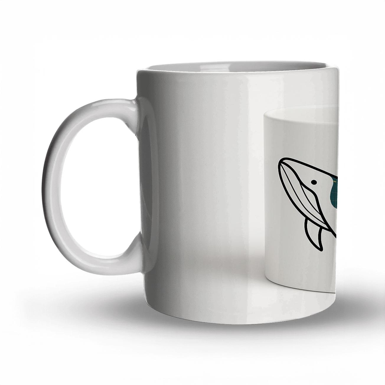 Nordic Inuit Whale Constellation Pattern ceramic coffee mugs