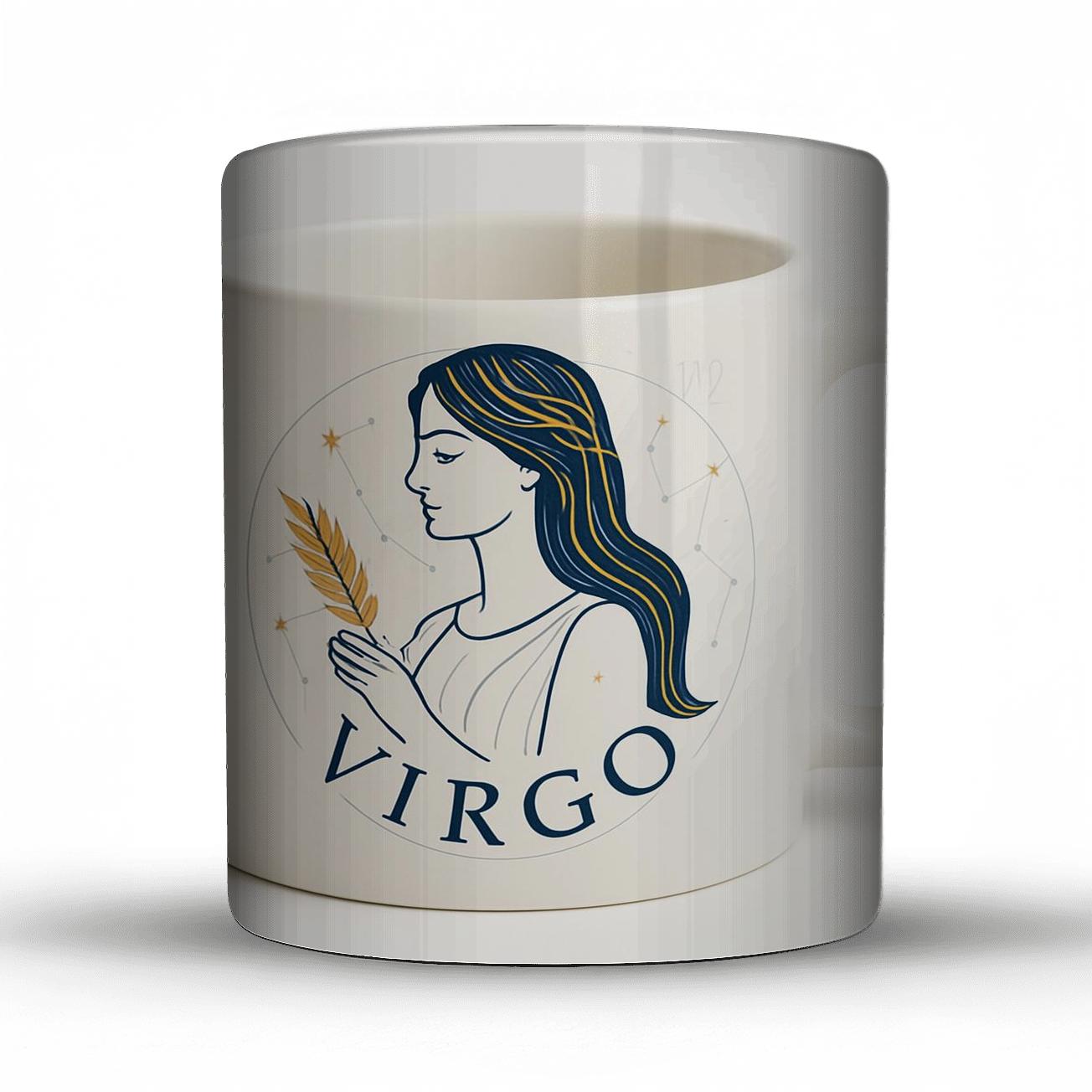 Virgo Astral Maiden Foil Line Art Mug Design decorative mug sets