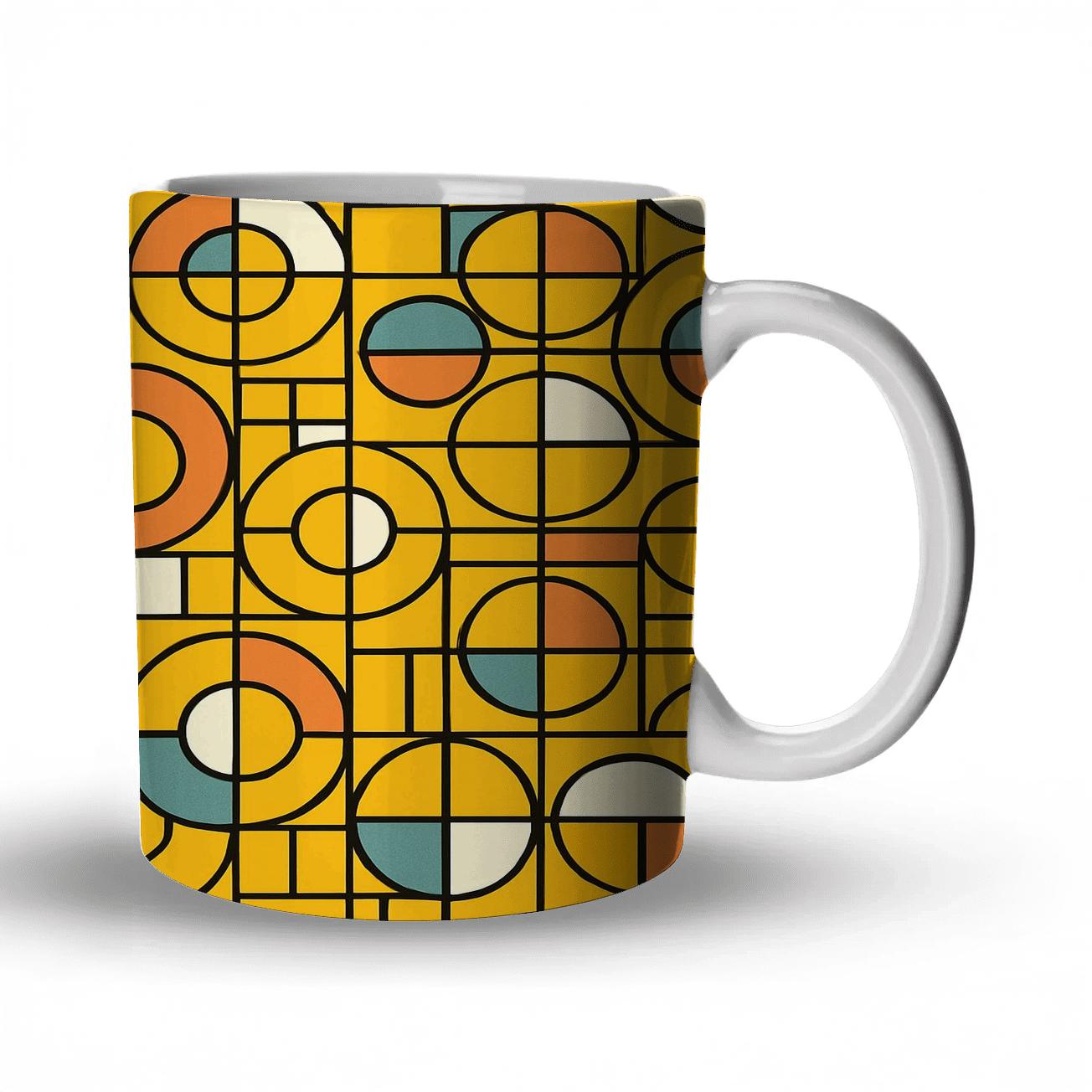 Bauhaus Aurora Glyph Lattice premium drinkware mugs