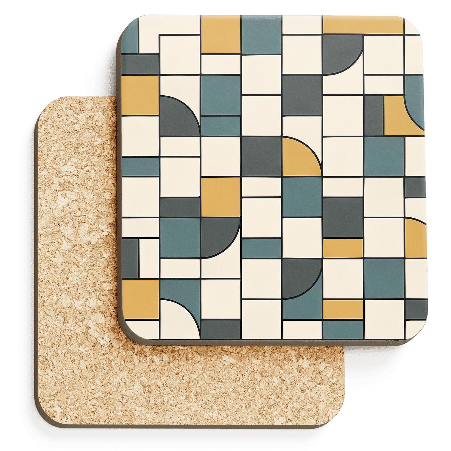 Bauhaus Weaving Grid Variations coasters for home decor