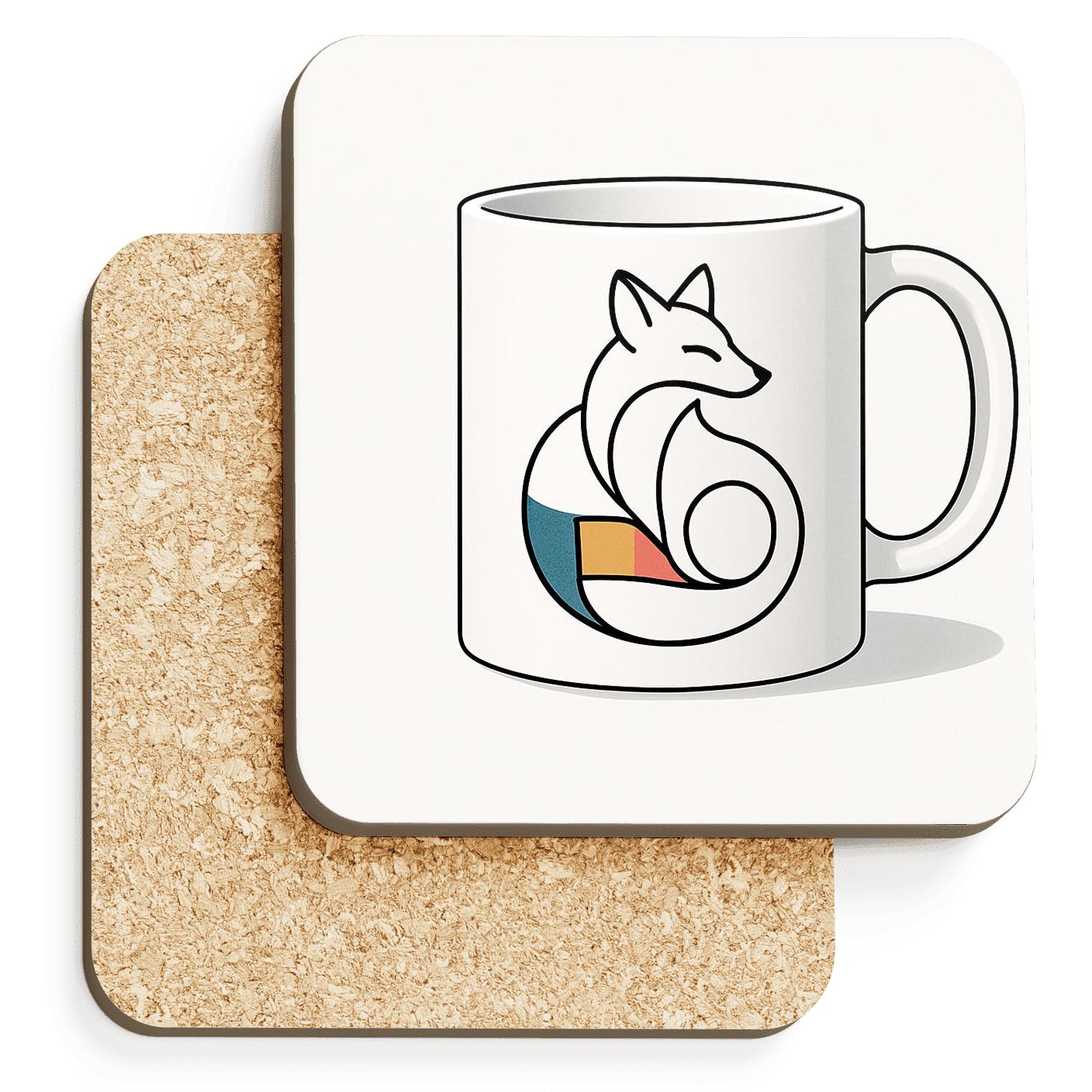 Arctic Fox Bauhaus Whisper absorbent drink coasters