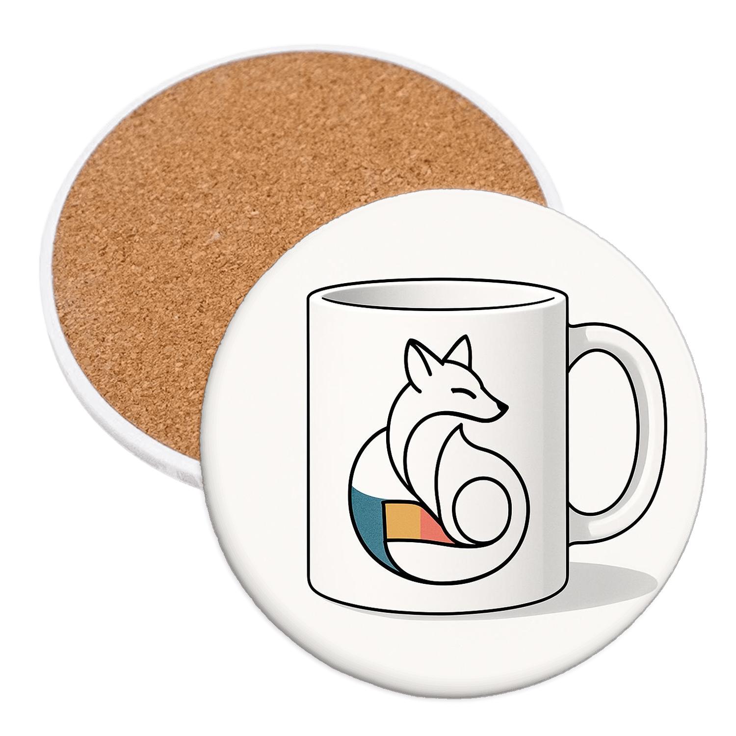 Arctic Fox Bauhaus Whisper custom engraved coasters